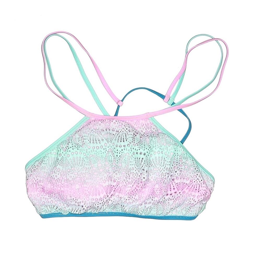 VIctoria's Secret Pastel Rainbow Lace Bikini Top Size Small